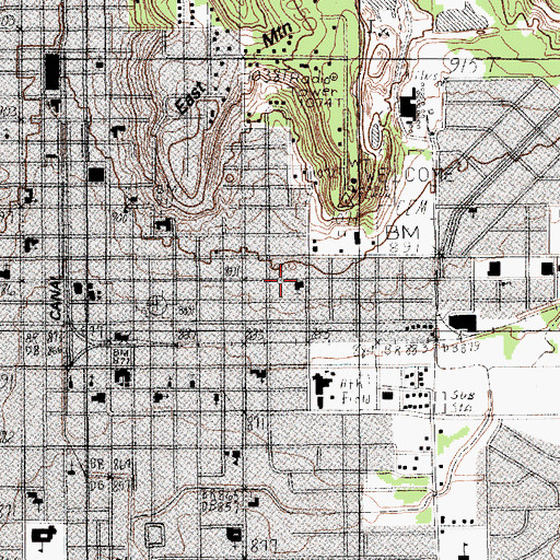 Topographic Map of Southeast First Street Baptist Church, TX