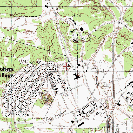 Topographic Map of Trinity Baptist Church, TX