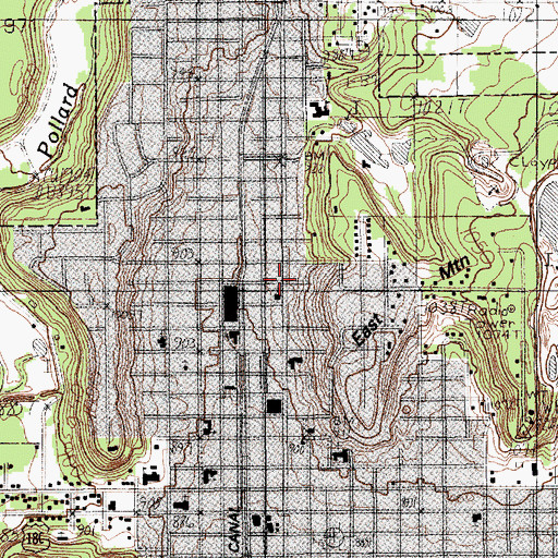 Topographic Map of Church of Christ - Northoak, TX