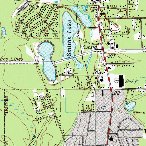 Topographic Map of Faith Baptist Church, TX