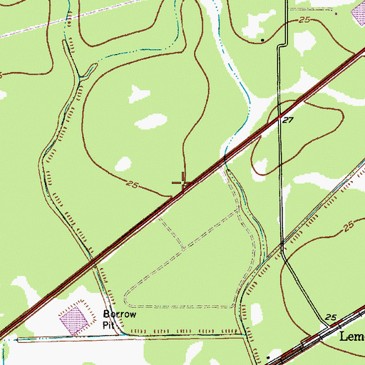 Topographic Map of First Baptist Church, TX