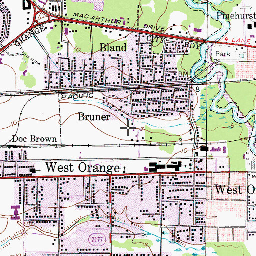 Topographic Map of Grace Baptist Church, TX