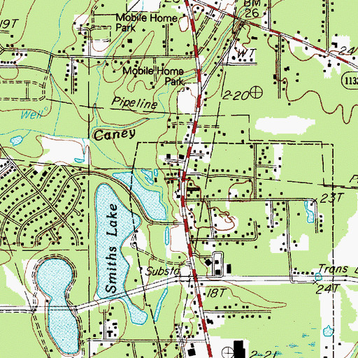 Topographic Map of Grace Baptist Church, TX
