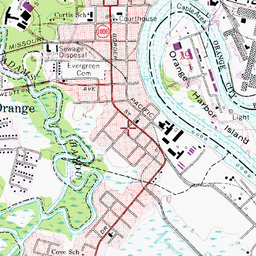 Topographic Map of Saint James Baptist Church, TX