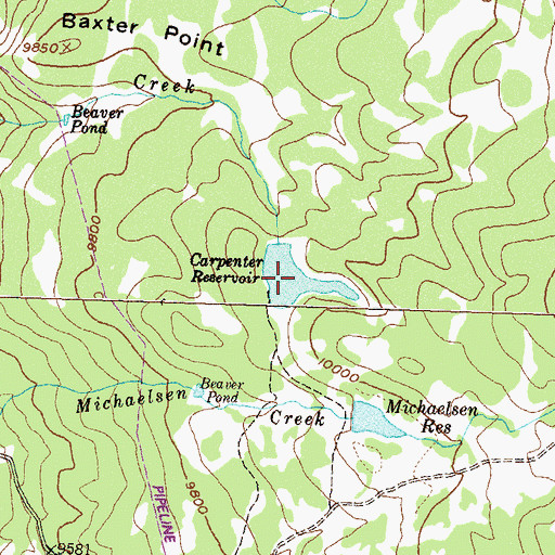 Topographic Map of Carpenter Reservoir, CO