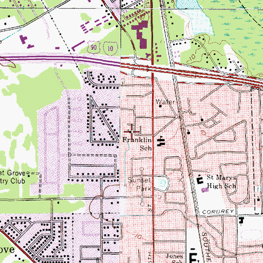 Topographic Map of Saint Pauls Baptist Church, TX