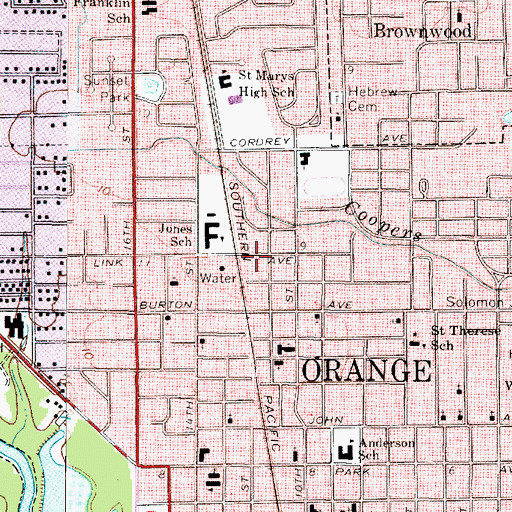 Topographic Map of Solid Rock Missionary Baptist Church, TX