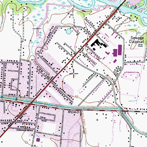 Topographic Map of Church of Christ, TX
