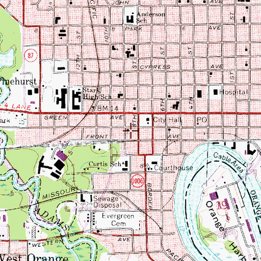 Topographic Map of First Church of God, TX