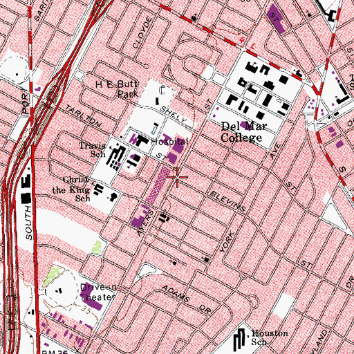 Topographic Map of The Church of Jesus Chrst of Latter Day Saints Missionary, TX