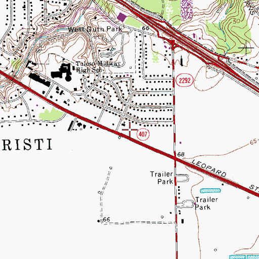 Topographic Map of Arlington Heights Community Church, TX