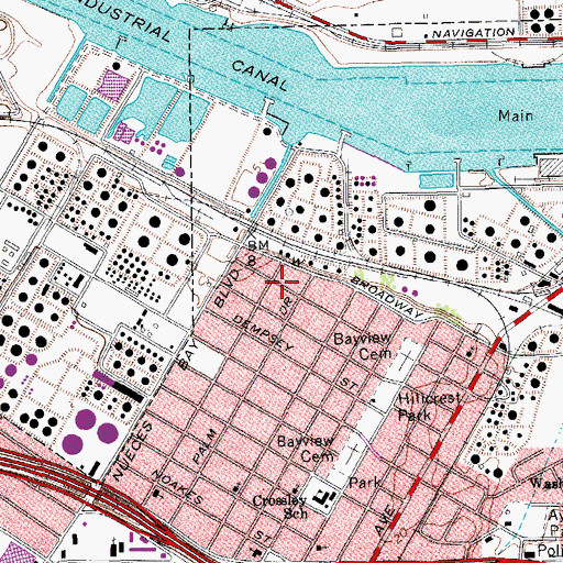 Topographic Map of Thompson Chapel Church, TX