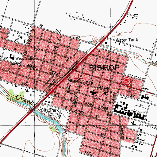 Topographic Map of Turcotte Piper Chapel Church, TX