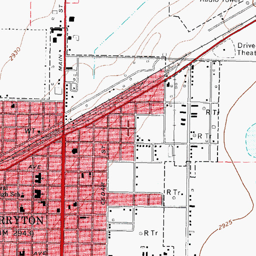 Topographic Map of United Pentecostal Church, TX