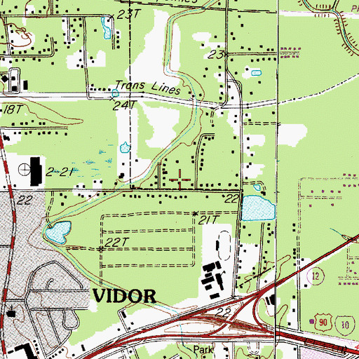 Topographic Map of First Apostolic Church, TX