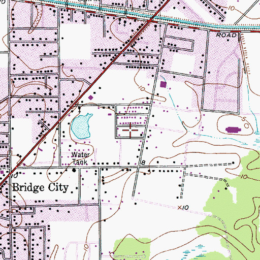 Topographic Map of Circle Drive Baptist Church, TX
