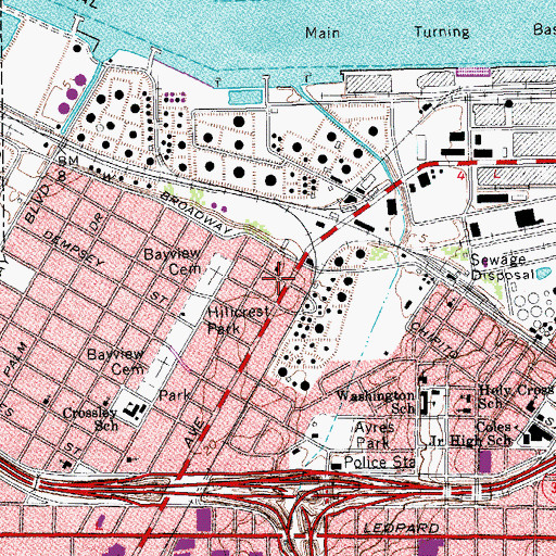 Topographic Map of Hatch Street Church of God in Christ, TX