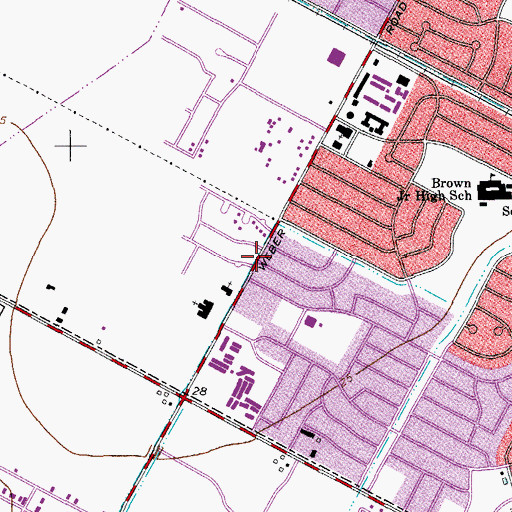 Topographic Map of Trinity Church of the Nazarene, TX