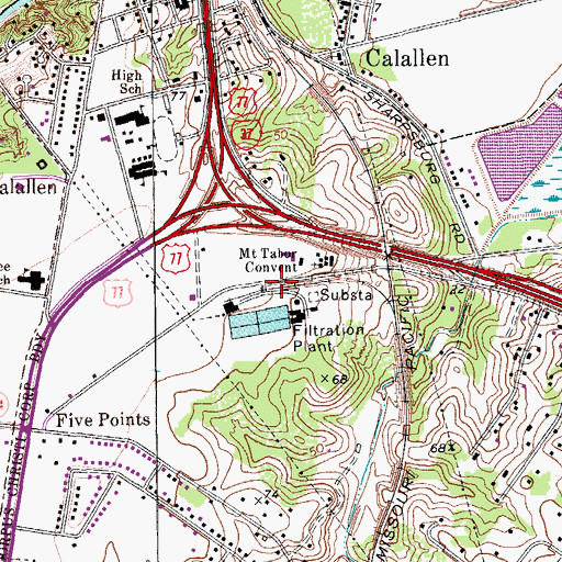 Topographic Map of Saint Andrews Episcopal Church, TX