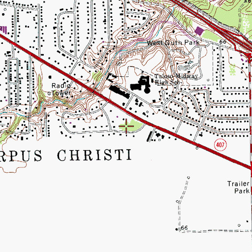 Topographic Map of Resurrection Lutheran Church, TX