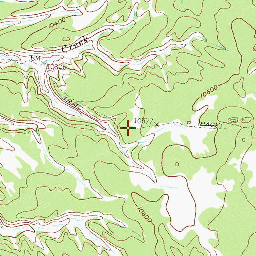 Topographic Map of Monument Trail, CO