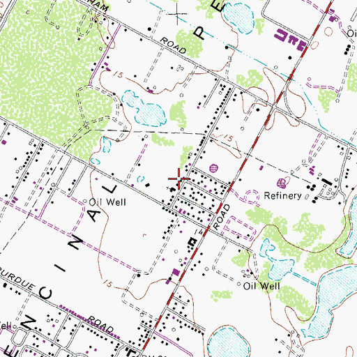 Topographic Map of Primera Iglesia Bautista of Flour Bluff Church, TX