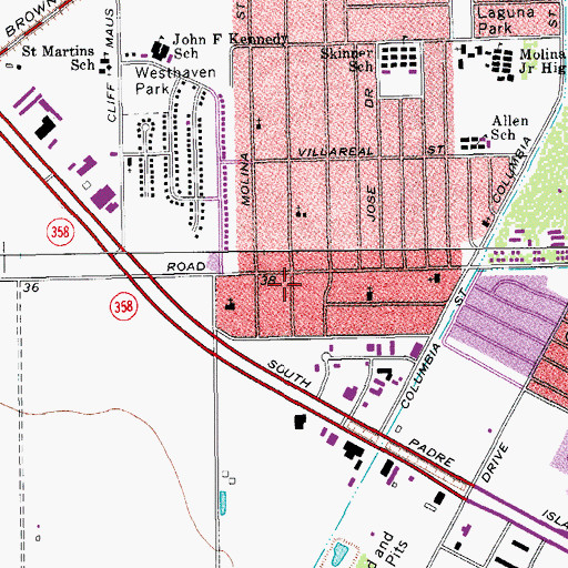 Topographic Map of Rising Star Baptist Church, TX