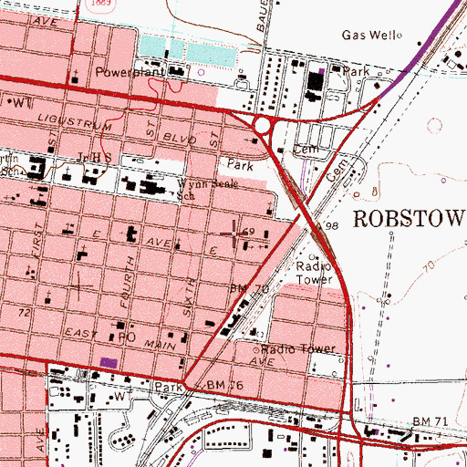 Topographic Map of Star of Zion Baptist Church, TX