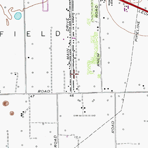 Topographic Map of Our Lady of the Rosary Church, TX