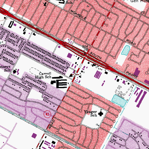 Topographic Map of Church of Christ, TX