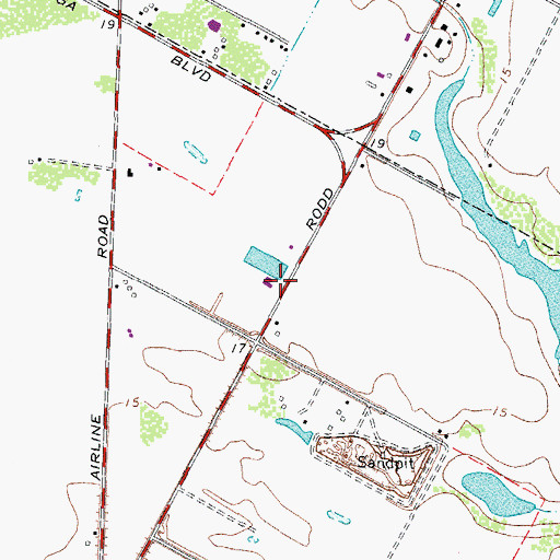 Topographic Map of Church of Christ - South, TX