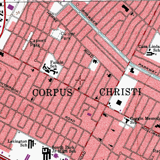 Topographic Map of Church of God Prophecy, TX