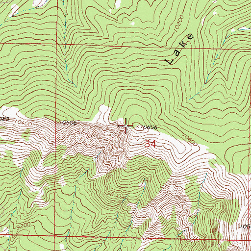 Topographic Map of Lake Ridge, CO
