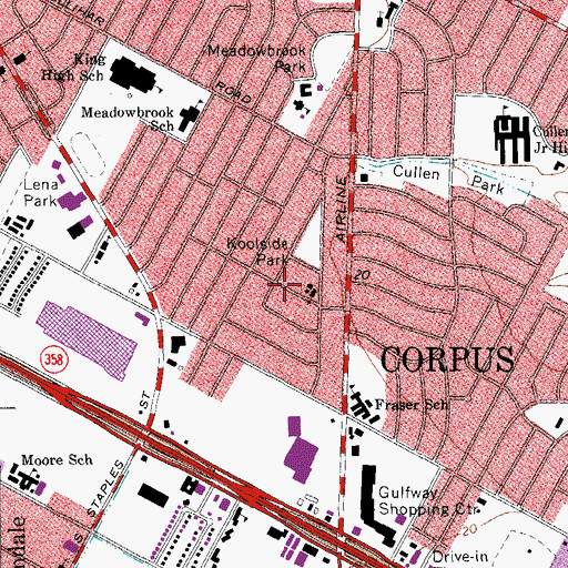 Topographic Map of Genesis Baptist Church, TX