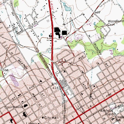 Topographic Map of Church of God in Christ, TX