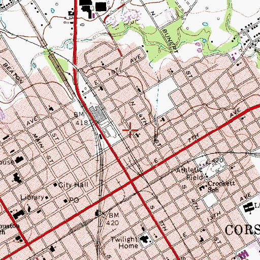 Topographic Map of Greater Crossway Church of God in Christ, TX