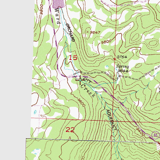 Topographic Map of Orchard City Aqueduct, CO
