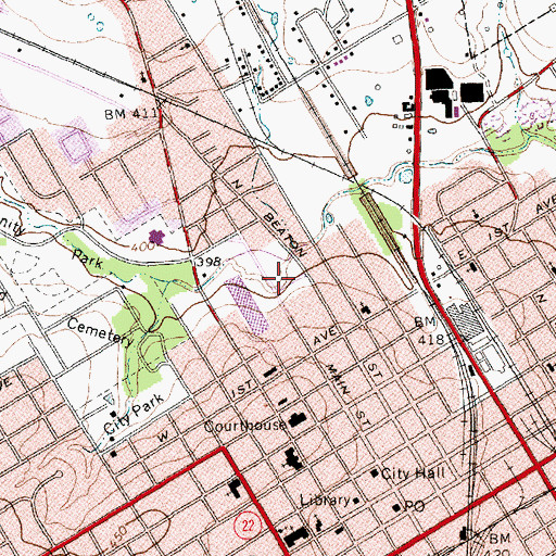 Topographic Map of Child Evangelism Fellowship Church, TX