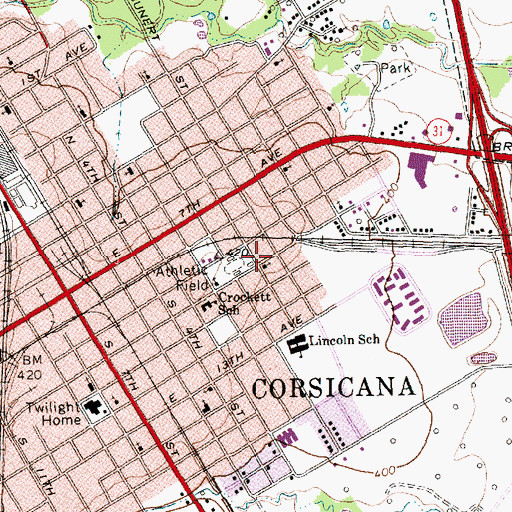 Topographic Map of United Methodist Church Saint Andrews, TX