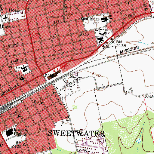 Topographic Map of Greater Zion Baptist Church, TX