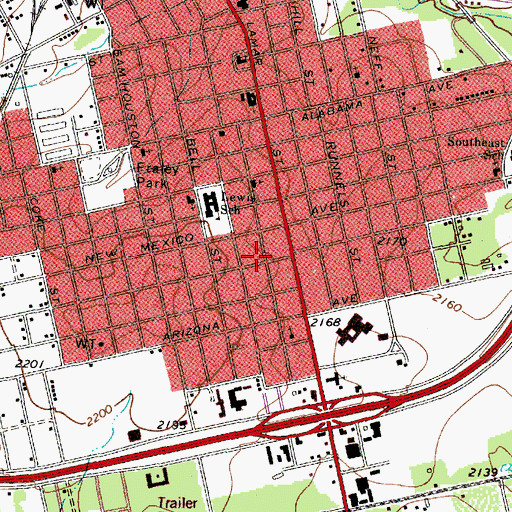 Topographic Map of Church of God of Prophecy, TX
