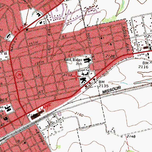 Topographic Map of Faith Lutheran Church, TX