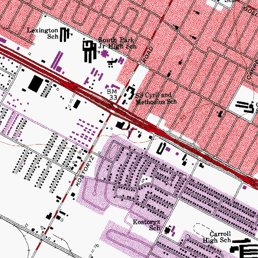 Topographic Map of Bethel Assembly of God Church, TX