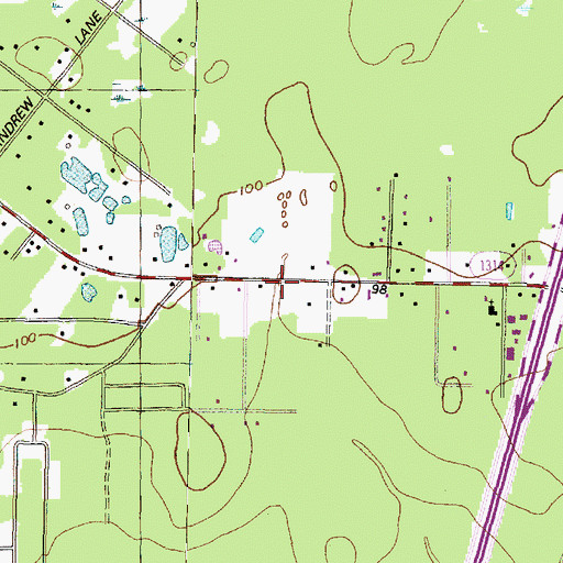 Topographic Map of Porter Church of Christ, TX