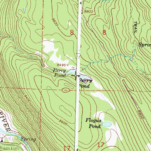 Topographic Map of Perry Pond, CO