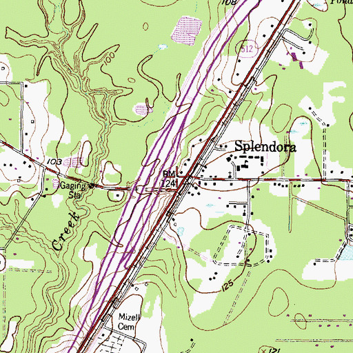 Topographic Map of Countryside United Methodist Church, TX