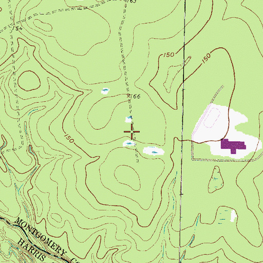 Topographic Map of Woodlands United Methodist Church, TX