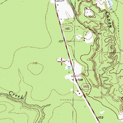Topographic Map of New Caney Pentecostal Church of God, TX