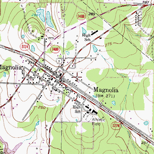 Topographic Map of United Pentecostal Church, TX