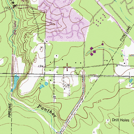 Topographic Map of Faith Covenent Fellowship of the Woodlands Church, TX